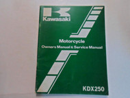 1984 Kawasaki KDX250 Owners Manual & Service Manual Motorcycle WATER DAMAGED 84