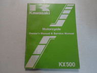 1984 Kawasaki KX500 Owners Manual & Service Manual WATER DAMAGED STAINED OEM 84