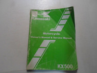 1985 Kawasaki KX500 Owners Manual & Service Manual WATER DAMAGED WORN OEM 85