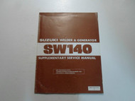 1986 Suzuki Welder & Generator SW140 Supplementary Service Shop Repair Manual x