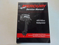 1987 Mercury 4/5/102cc Sailpower Service Repair Shop Manual MINOR WEAR FACTORY