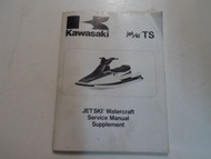1989 90 91 1992 Kawasaki Jet Ski TS Service Manual Supplement WORN STAINED OEM