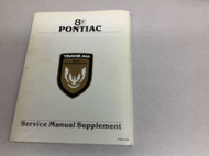1989 Pontiac Firebird Trans Am Service Repair Shop Manual FACTORY Supplement x