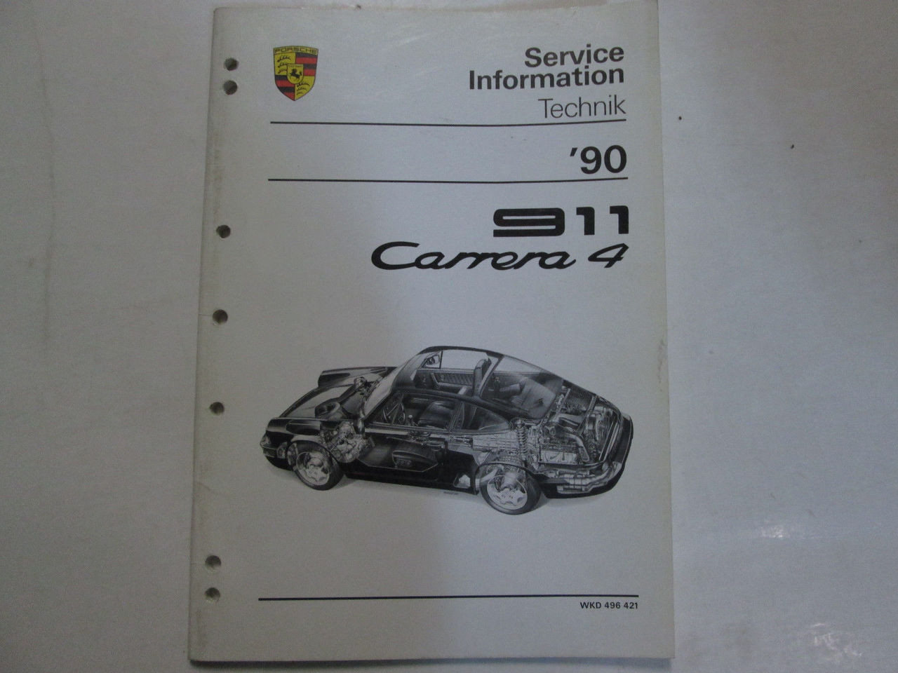 1990 Porsche 911 Carrera 4 Service Information Technik Manual Factory
