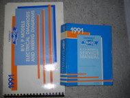 1991 CHEVY R/V P Models Suburban Blazer TRUCK Service Shop Repair Manual SET OEM