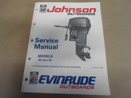 1991 Johnson Evinrude Outboards 40 thru 55 Service Shop Manual OEM Boat 507947