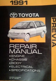 1991 TOYOTA PREVIA VAN Service Shop Repair Workshop Manual OEM 1991