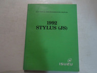 1992 Isuzu Stylus JS Electrical Troubleshooting Manual FACTORY OEM MINOR STAINS