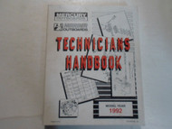 1992 Mercury Mariner Technicians Handbook Manual STAINED MINOR WEAR FACTORY OEM