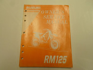 1996 Suzuki RM125 Owners Service Workshop Manual FACTORY OEM BOOK 96 DEAL
