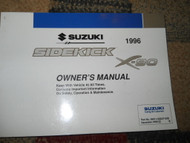 1996 SUZUKI SIDEKICK X-90 X90 Factory Owners Operators Owner Manual OEM