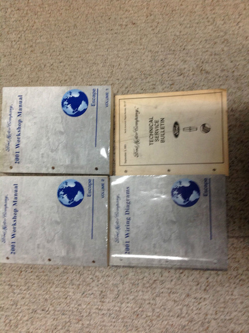 2001 Ford Escape Service Shop Repair Manual Set Oem W Ewd