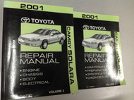 2001 TOYOTA CAMRY SOLARA Service Repair Shop Workshop Manual Set OEM Factory