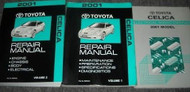 2001 Toyota Celica Service Repair Shop Workshop Manual Set OEM FACTORY W EWD