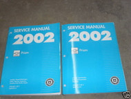 2002 Chevrolet Chevy GEO PRIZM Service Shop Repair Manual Set DEALERSHIP 02