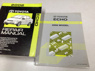 2002 TOYOTA ECHO Service Repair Shop Workshop Manual Set W Wiring Diagram oem