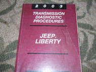 2003 JEEP LIBERTY Transmission Diagnostic Procedures Manual Factory OEM Workshop