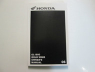 2006 Honda GOLDWING GOLD WING Owners Owner Operators Manual OEM FACTORY 2006 x