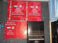2007 Ford Escape Mercury Mariner Escape Hybrid Service Shop Manual Set W PCED