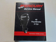 2009 Mercury 40 FourStroke 3 Cylinder Service Repair Shop Manual WORN FACTORY 09