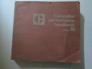 Caterpillar Performance Handbook Edition 16 CATERPILLAR USED OEM