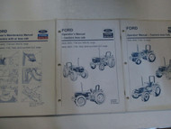 FORD TRACTOR Operator Operator's Manual 3 Volume Set Factory OEM Book Used