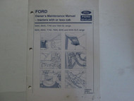 FORD TRACTOR Tractors With Or Less Cab Operator Manual Factory OEM Book Used