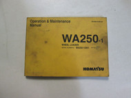 Komatsu WA250-1 Operation & Maintenance Manual Guide Factory OEM Book Used