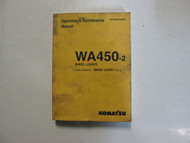 Komatsu WA450-2 Operation & Maintenance Manual Guide Factory OEM Book Used