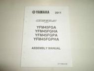 2011 Yamaha Grizzly 450 YFM45FGA YFM45FGHA YFM45FGPA YFM45FGPHA Assembly Manual