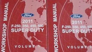 2011 Ford TRUCK F-250 F-350 F450 550 Service Shop Repair Manual Set DIESEL OEM