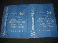 2010 FORD Explorer & SPORT TRAC Mountaineer SUV Repair Shop Service Manual NEW