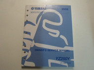 2009 Yamaha YZ250Y OWNERS Service Shop Repair Manual FACTORY OEM BOOK x