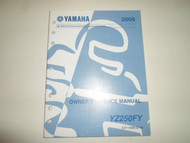 2009 Yamaha YZ250FY Owners Service Repair Shop Manual FACTORY OEM BOOK 09