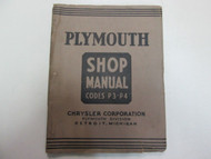 1936 Plymouth Codes P3 P4 Service Shop Manual DAMAGED STAINED FACTORY OEM DEAL