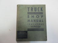 1941 1942 Chrysler Truck Shop Manual Series MINOR STAINS WEAR FACTORY OEM DEAL