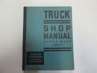 1937 Chrysler Truck Series M & FE Shop Manual STAINED DAMAGE FACTORY OEM BOOK 37