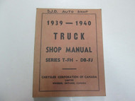 1939 1940 Chrysler Truck Series T FH DB FJ Shop Manual WRITING MINOR STAINS OEM