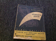 1952 1953 1954 1955 LINCOLN Chassis Parts Catalog Catalogue Manual OEM Factory