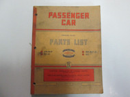 1949 Chrysler Passenger Car Parts List Manual C45 46 47 P17 18 D29 30 31 32 S13