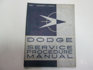 1959 Dodge Coronet Royal Custom Royal Service Procedure Manual STAINED WEAR OEM