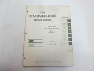 1965 Evinrude Ski Twin Electric 33 HP Models 33502 Service Manual STAINS OEM