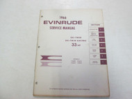 1966 Evinrude 33 HP Ski Twin Ski Twin Electric Service Repair Manual STAINS OEM