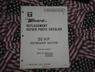 1966 Wizard 20 HP Part Catalog WBA COC OEM Factory