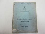 1968 1979 Mercedes Emission Control System Test Programs Manual STAINED DAMAGE