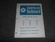 1967 Chrysler Outboard 45 HP Parts Catalog Manual OEM Factory