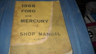 1968 Ford & Mercury Car Service Shop Repair Workshop Manual FACTORY OEM