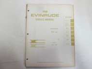 1968 Evinrude Service Shop Repair Manual 9 1/2 HP SPORTWIN STAINS FACTORY OEM 68