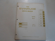1968 Evinrude Service Shop Repair Manual 5 HP Angler 5802 5803 STAINED FACTORY