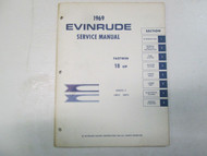 1969 Evinrude FASTWIN 18 HP Service Shop Workshop Repair Manual FACTORY OEM 69